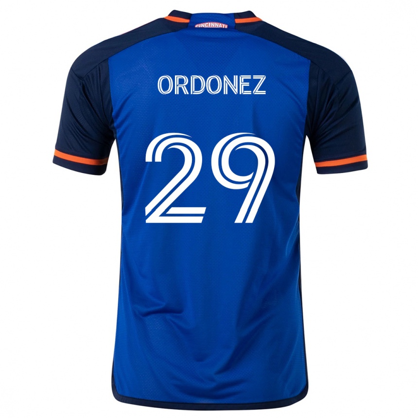 Kids Football Arquímides Ordóñez #29 Blue White Home Jersey 2024/25 T-Shirt Nz