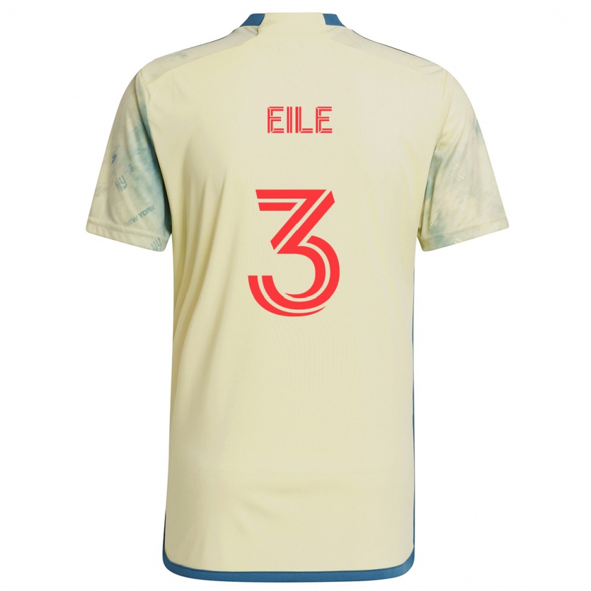 Kids Football Noah Eile #3 Yellow Red Blue Home Jersey 2024/25 T-Shirt Nz