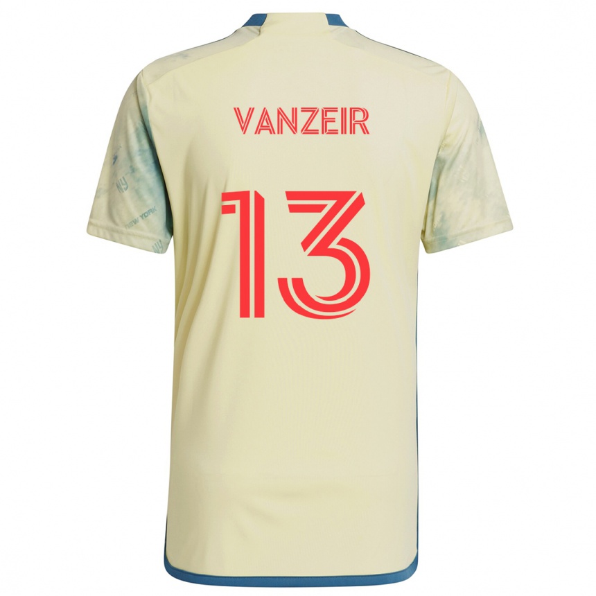 Kids Football Dante Vanzeir #13 Yellow Red Blue Home Jersey 2024/25 T-Shirt Nz