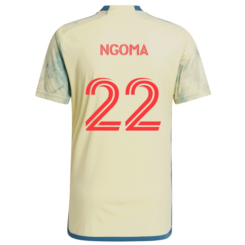 Kids Football Serge Ngoma #22 Yellow Red Blue Home Jersey 2024/25 T-Shirt Nz