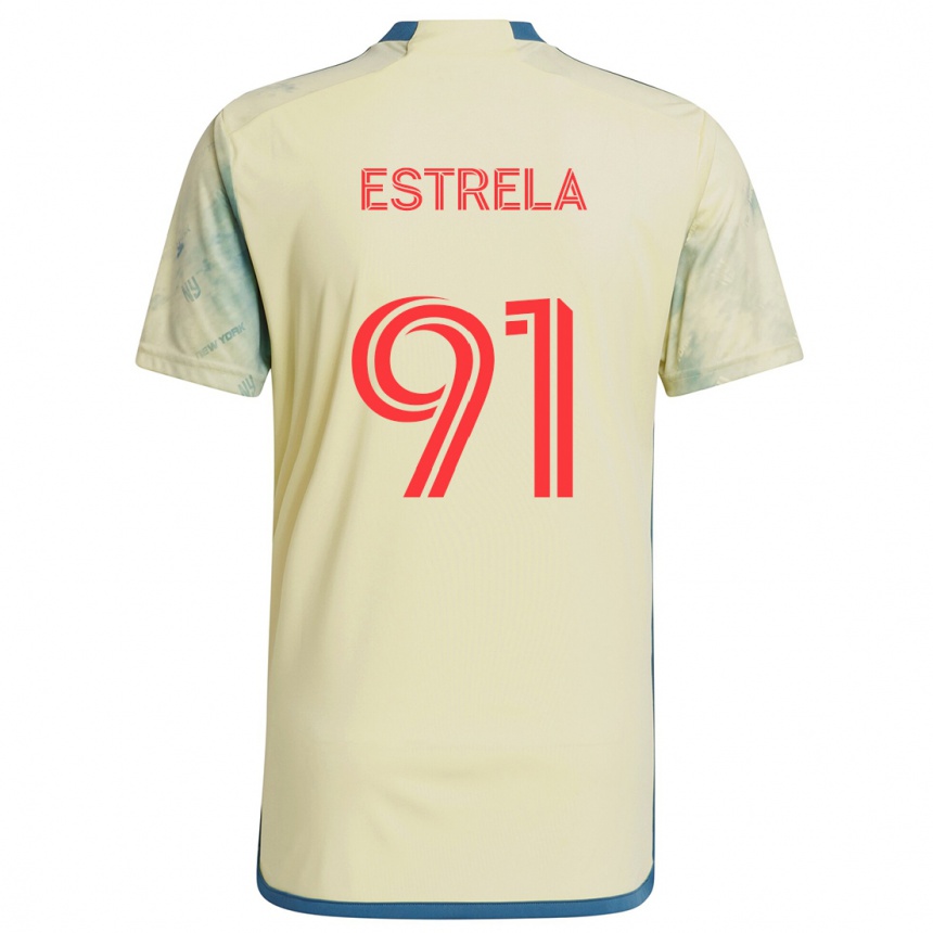 Kids Football Bento Estrela #91 Yellow Red Blue Home Jersey 2024/25 T-Shirt Nz