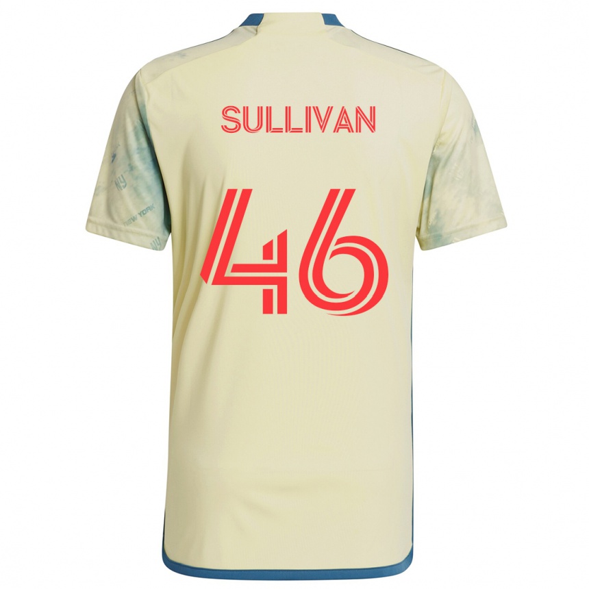 Kids Football Dylan Sullivan #46 Yellow Red Blue Home Jersey 2024/25 T-Shirt Nz