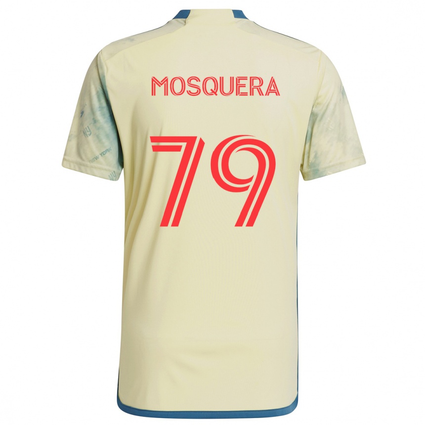 Kids Football Rafael Mosquera #79 Yellow Red Blue Home Jersey 2024/25 T-Shirt Nz