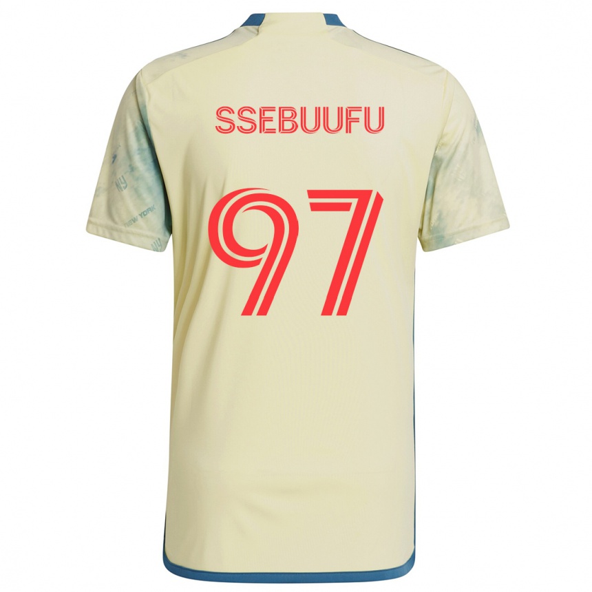 Kids Football Frank Ssebuufu #97 Yellow Red Blue Home Jersey 2024/25 T-Shirt Nz