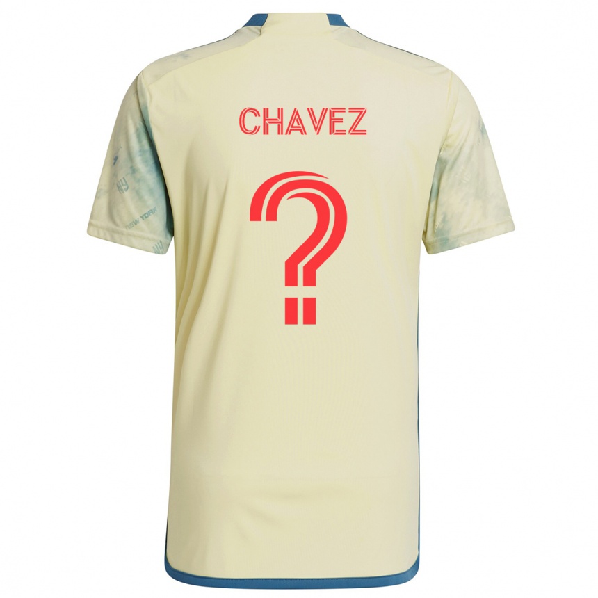 Kids Football Sebasthian Chavez #0 Yellow Red Blue Home Jersey 2024/25 T-Shirt Nz