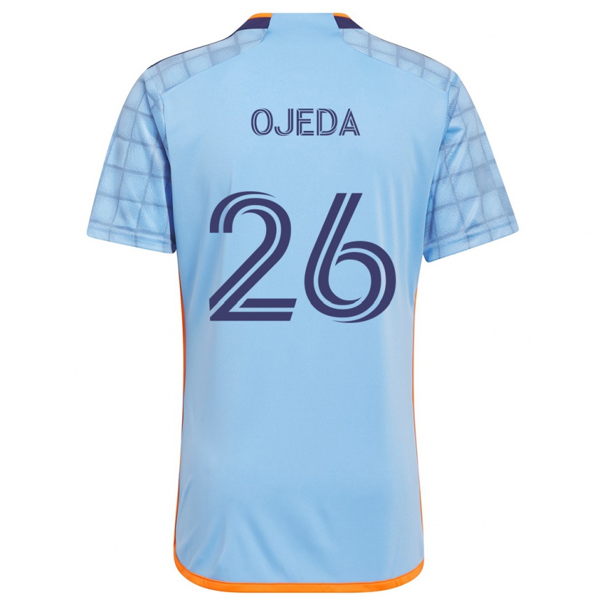 Kids Football Agustín Ojeda #26 Blue Orange Home Jersey 2024/25 T-Shirt Nz