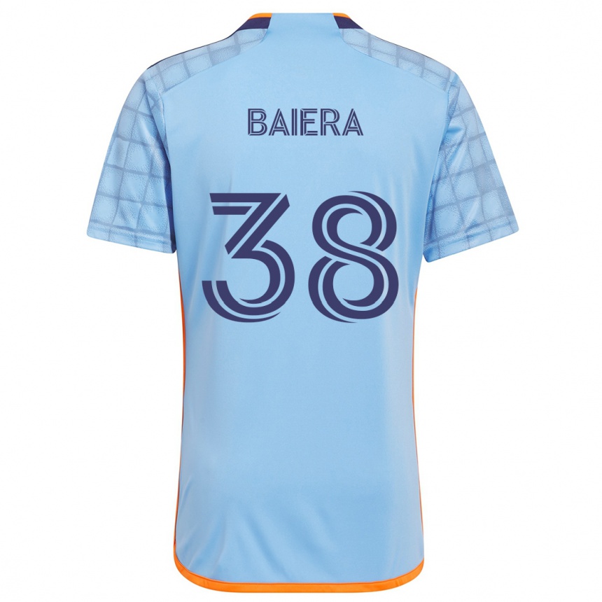 Kids Football Drew Baiera #38 Blue Orange Home Jersey 2024/25 T-Shirt Nz