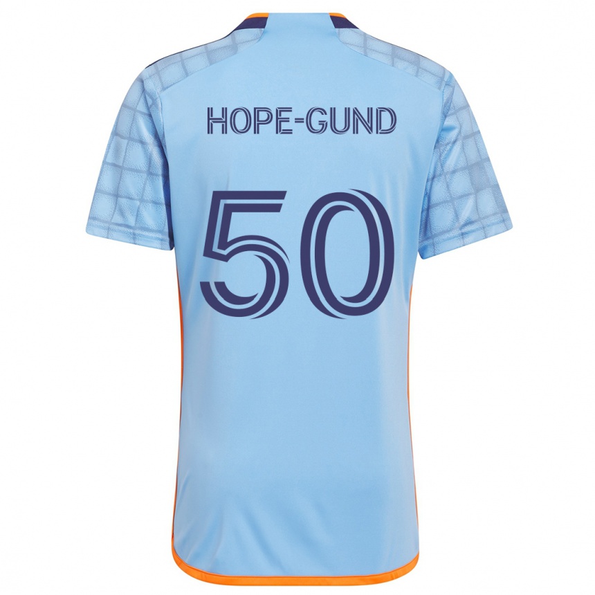 Kids Football Kofi Hope-Gund #50 Blue Orange Home Jersey 2024/25 T-Shirt Nz