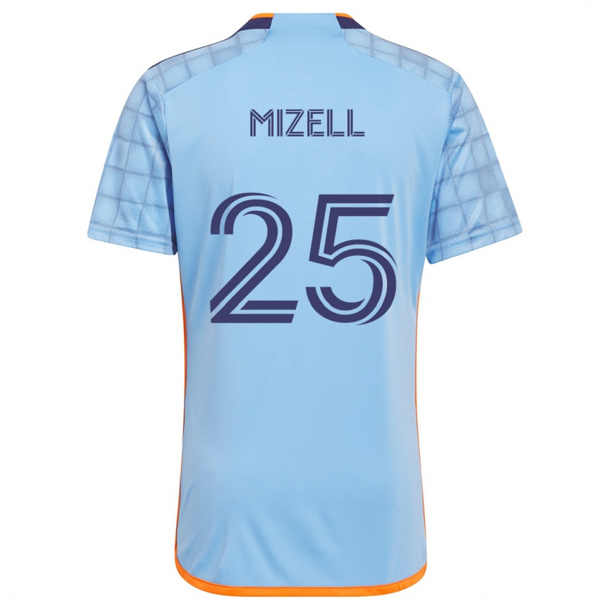 Kids Football Cody Mizell #25 Blue Orange Home Jersey 2024/25 T-Shirt Nz