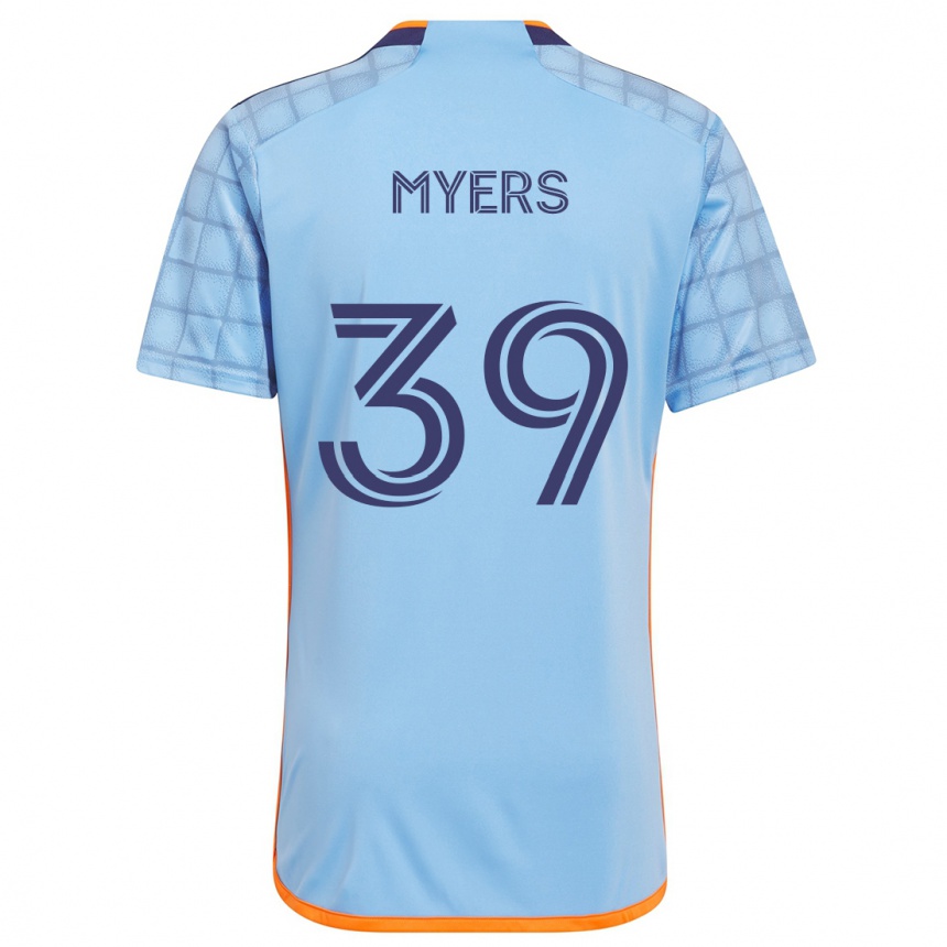 Kids Football Md Myers #39 Blue Orange Home Jersey 2024/25 T-Shirt Nz