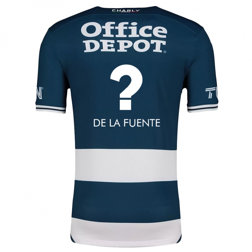 Kids Football Paulino De La Fuente #0 Blue White Home Jersey 2024/25 T-Shirt Nz