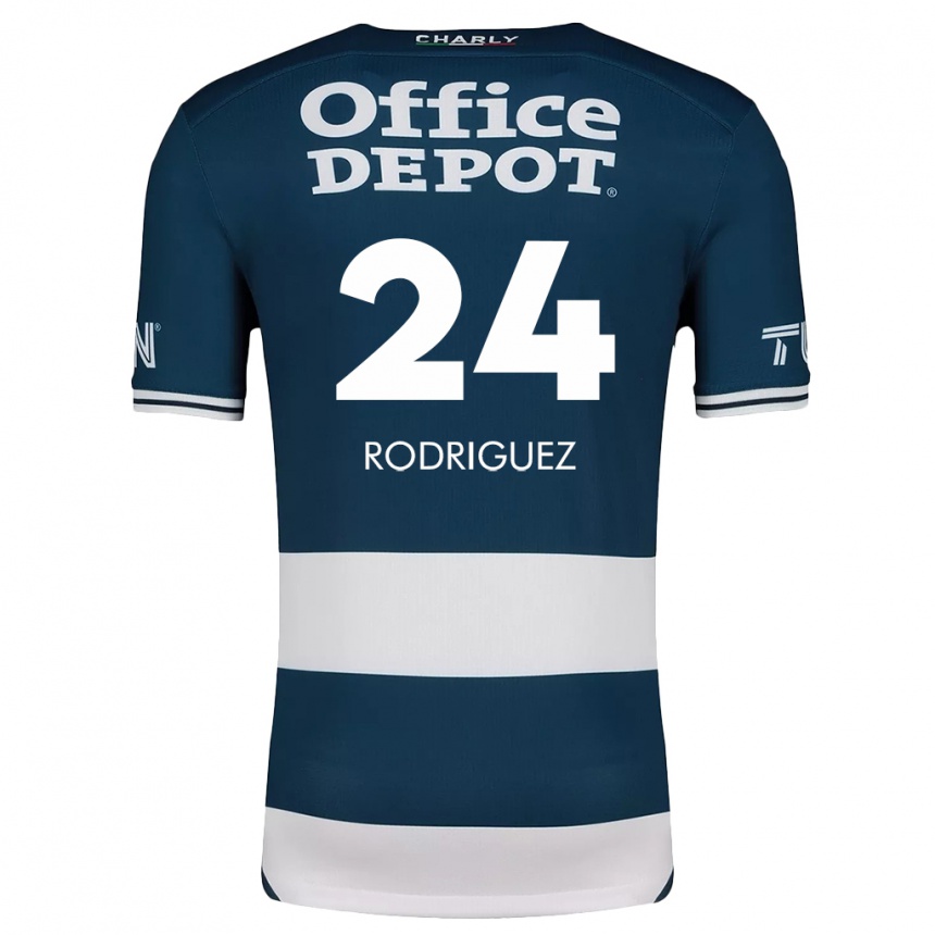 Kids Football Luis Rodriguez #24 Blue White Home Jersey 2024/25 T-Shirt Nz