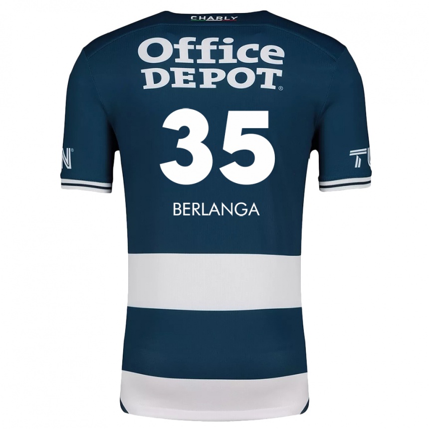 Kids Football Jorge Berlanga #35 Blue White Home Jersey 2024/25 T-Shirt Nz