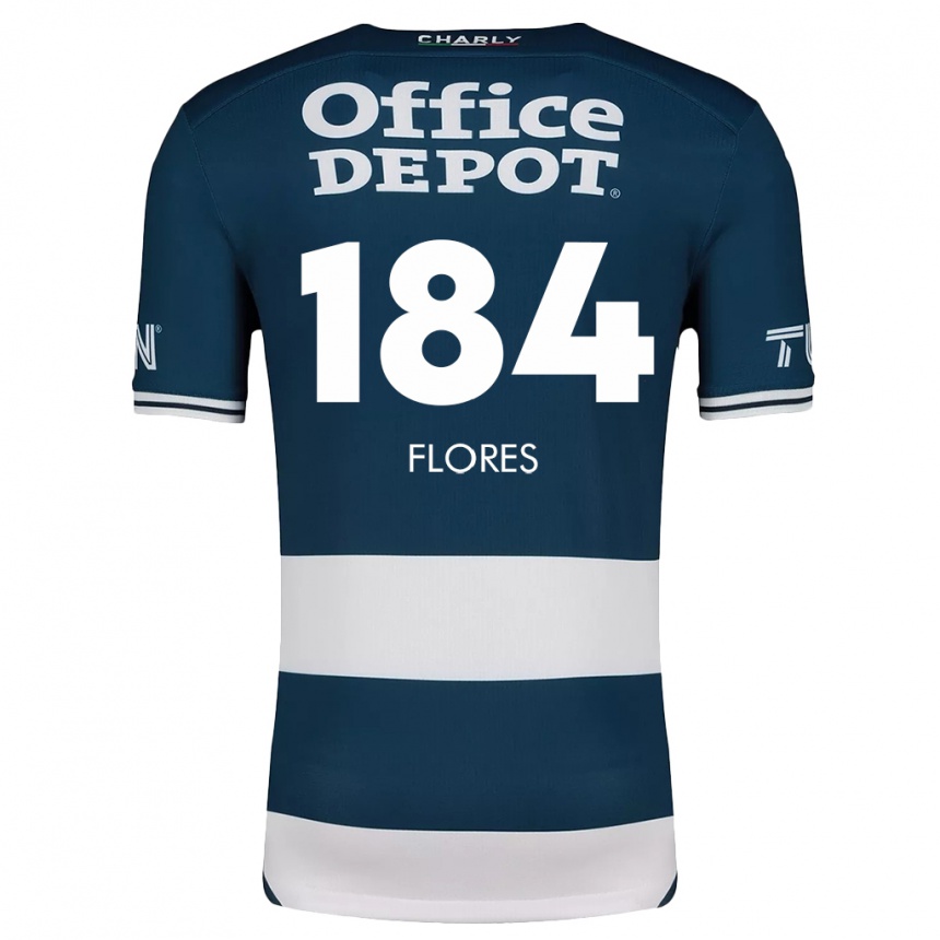 Kids Football Jason Flores #184 Blue White Home Jersey 2024/25 T-Shirt Nz