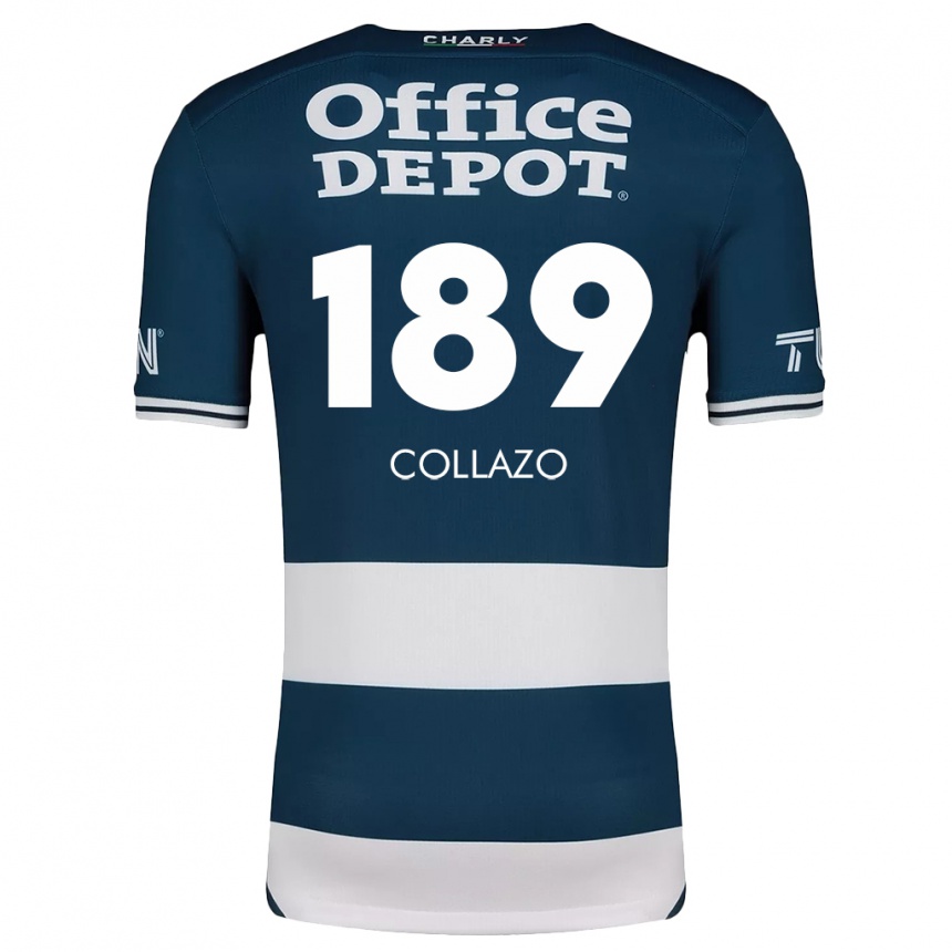 Kids Football David Collazo #189 Blue White Home Jersey 2024/25 T-Shirt Nz