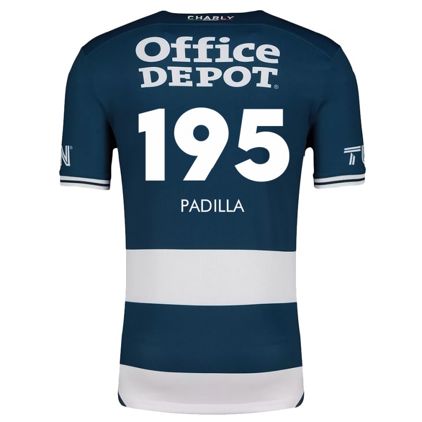 Kids Football Ángel Padilla #195 Blue White Home Jersey 2024/25 T-Shirt Nz