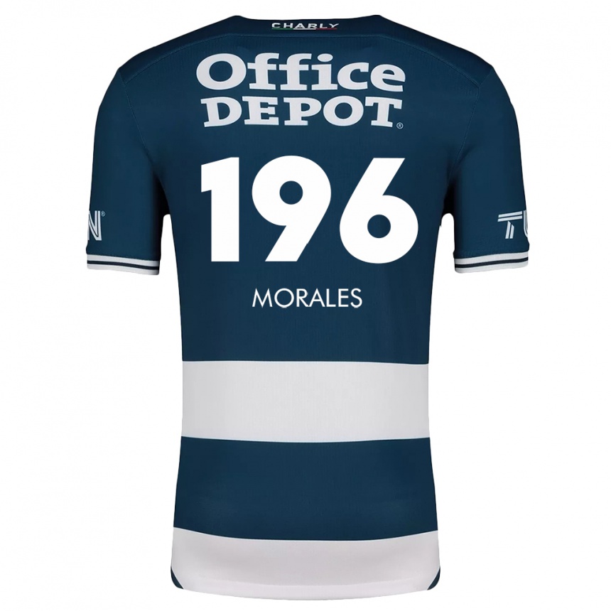 Kids Football Erik Morales #196 Blue White Home Jersey 2024/25 T-Shirt Nz