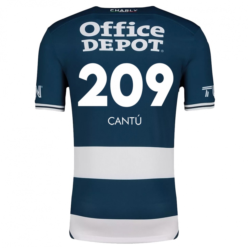 Kids Football Juan Cantú #209 Blue White Home Jersey 2024/25 T-Shirt Nz