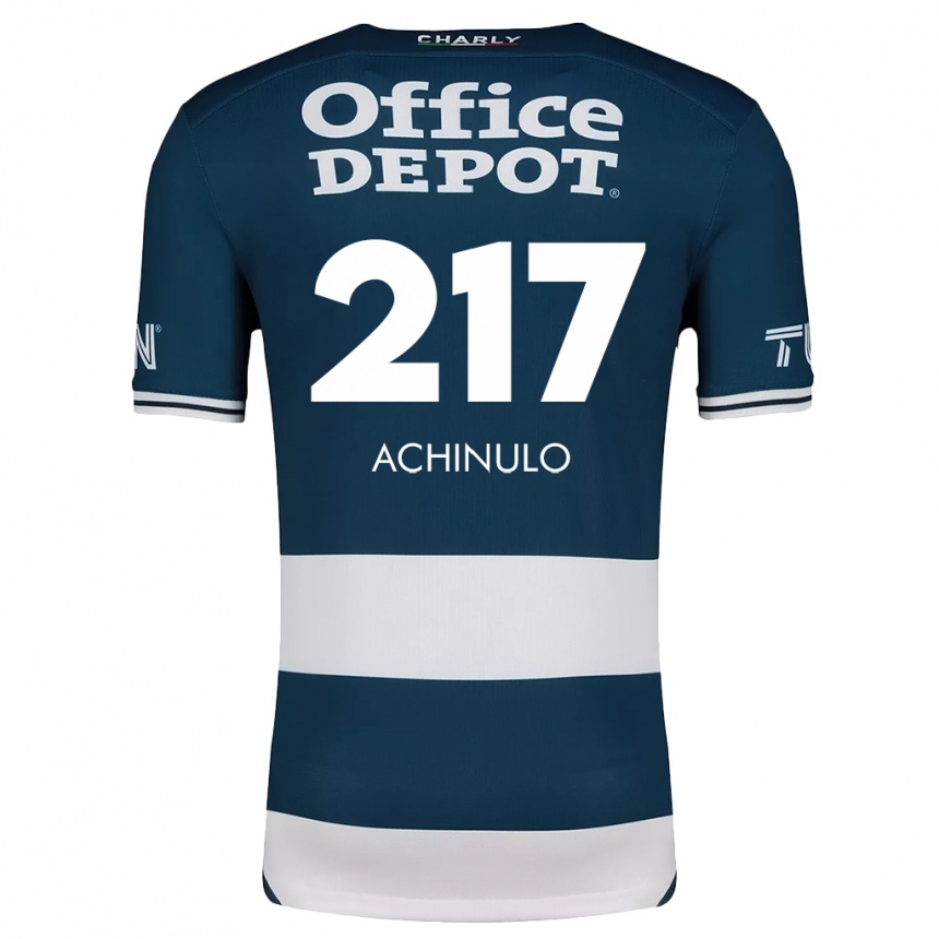 Kids Football Princewill Achinulo #217 Blue White Home Jersey 2024/25 T-Shirt Nz