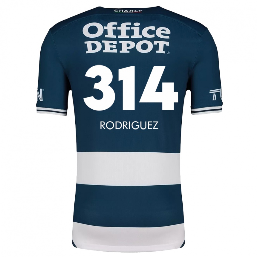 Kids Football Alan Rodríguez #314 Blue White Home Jersey 2024/25 T-Shirt Nz