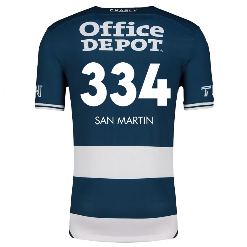 Kids Football Uziel San Martín #334 Blue White Home Jersey 2024/25 T-Shirt Nz