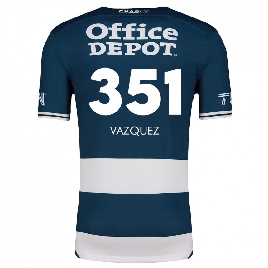 Kids Football Maximo Vázquez #351 Blue White Home Jersey 2024/25 T-Shirt Nz