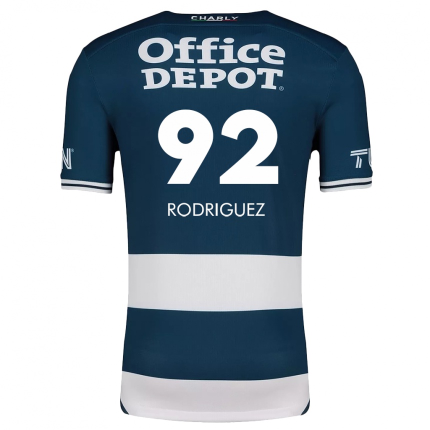 Kids Football Sergio Rodríguez #92 Blue White Home Jersey 2024/25 T-Shirt Nz