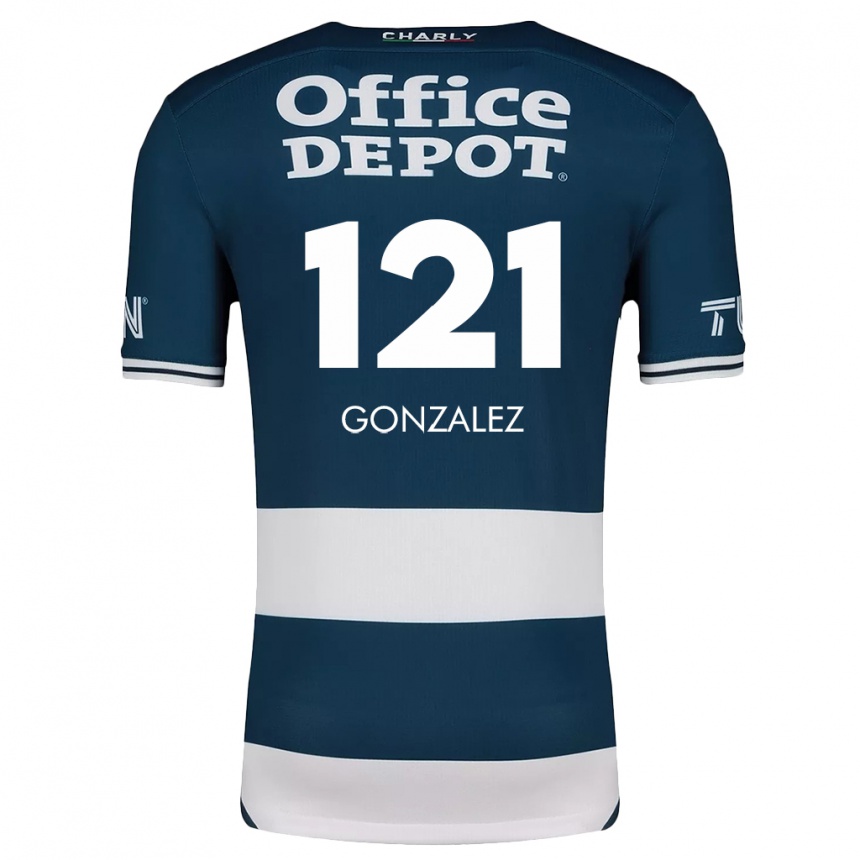 Kids Football Cristian González #121 Blue White Home Jersey 2024/25 T-Shirt Nz