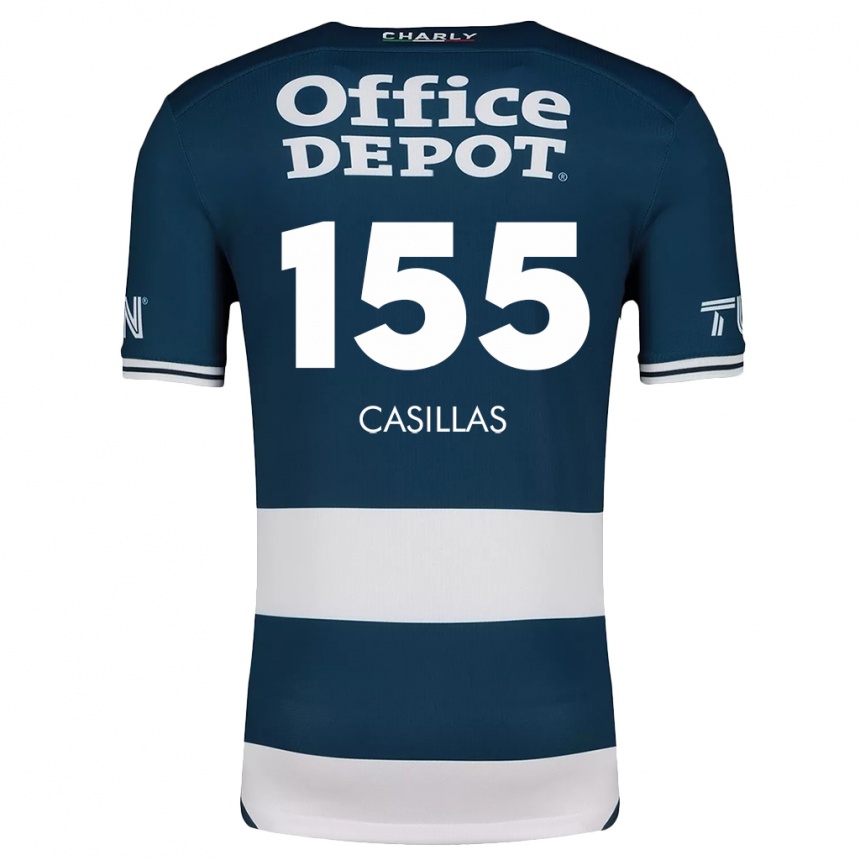 Kids Football Johan Casillas #155 Blue White Home Jersey 2024/25 T-Shirt Nz