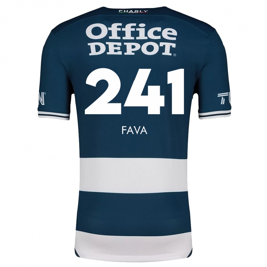 Kids Football Marco Fava #241 Blue White Home Jersey 2024/25 T-Shirt Nz