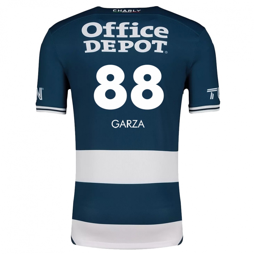 Kids Football Adrián Garza #88 Blue White Home Jersey 2024/25 T-Shirt Nz