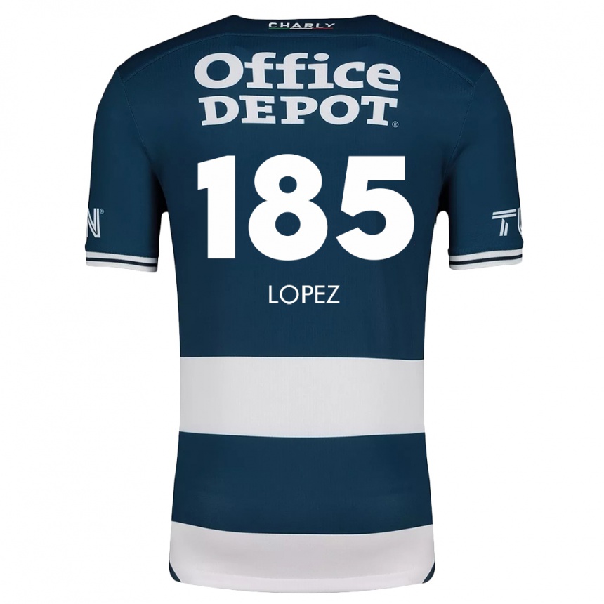 Kids Football René López #185 Blue White Home Jersey 2024/25 T-Shirt Nz