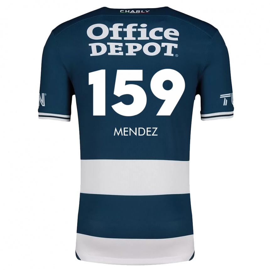 Kids Football Daniel Méndez #159 Blue White Home Jersey 2024/25 T-Shirt Nz