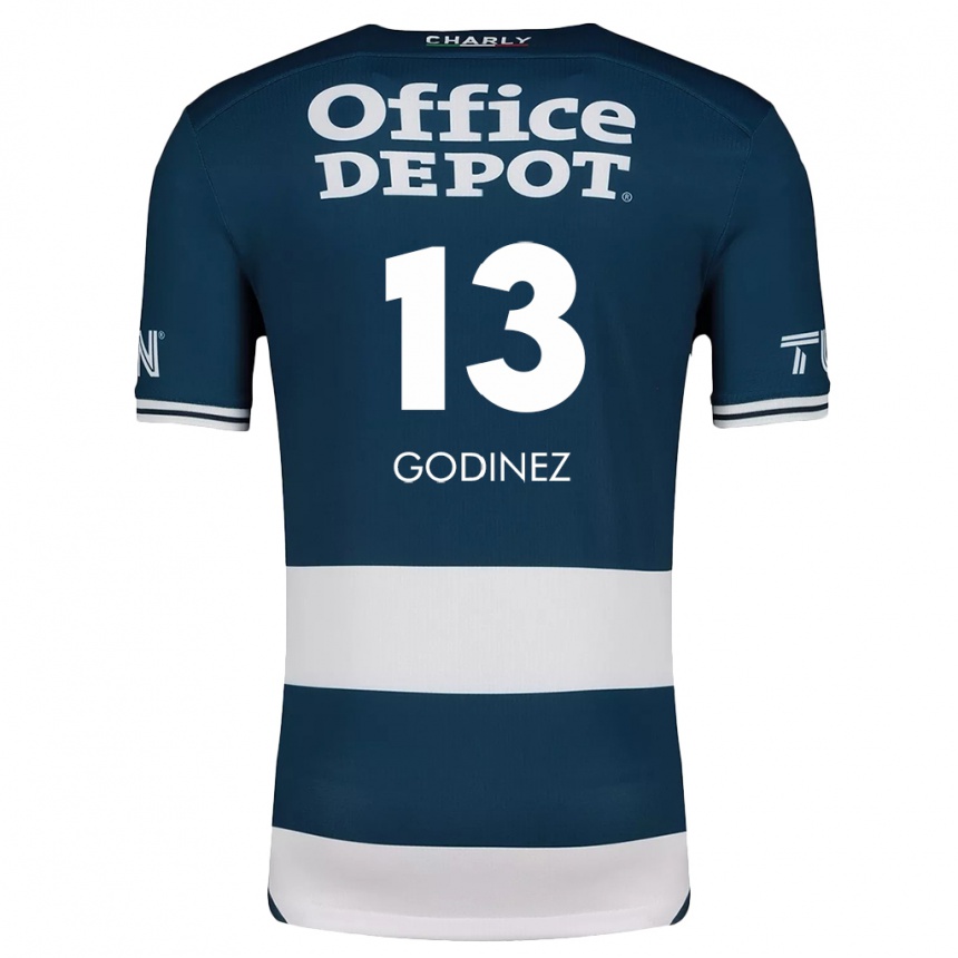 Kids Football Alexandra Godínez #13 Blue White Home Jersey 2024/25 T-Shirt Nz