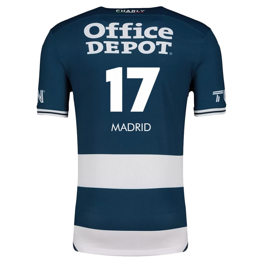 Kids Football Yanín Madrid #17 Blue White Home Jersey 2024/25 T-Shirt Nz