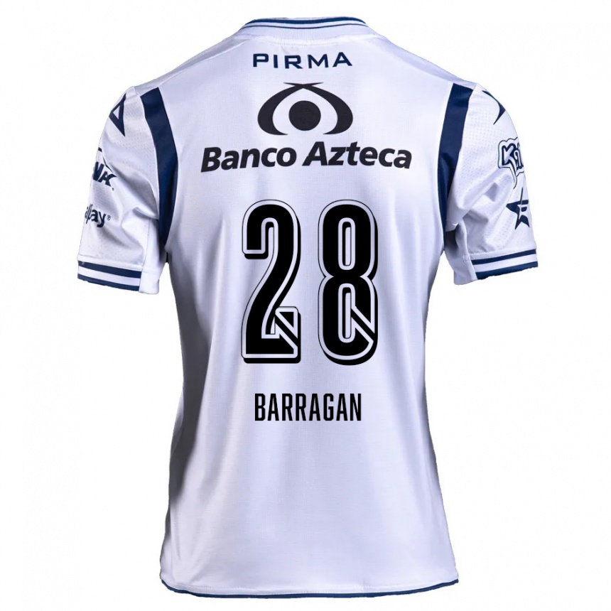 Kids Football Martín Barragán #28 White Navy Blue Home Jersey 2024/25 T-Shirt Nz