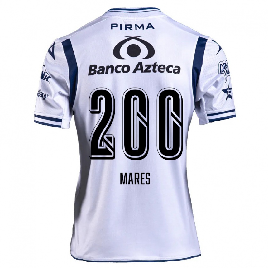 Kids Football Cristian Mares #200 White Navy Blue Home Jersey 2024/25 T-Shirt Nz