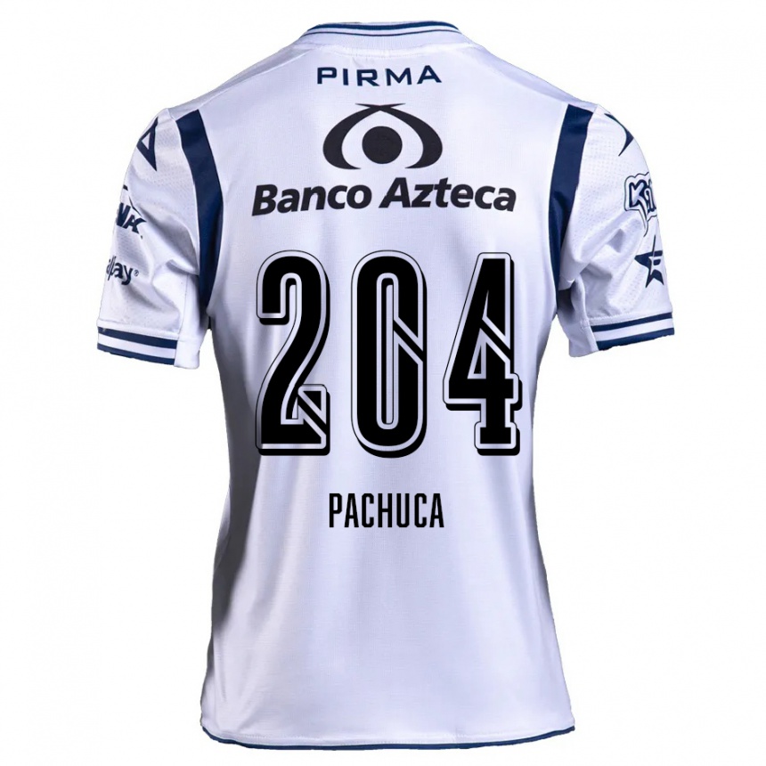 Kids Football José Pachuca #204 White Navy Blue Home Jersey 2024/25 T-Shirt Nz