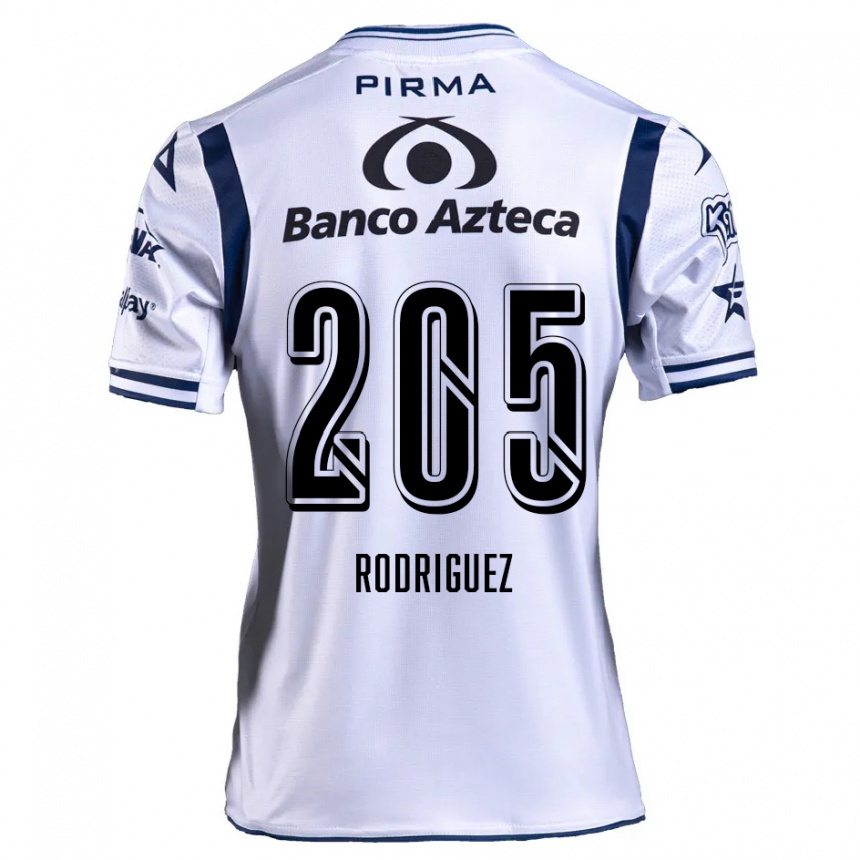 Kids Football Alberto Rodríguez #205 White Navy Blue Home Jersey 2024/25 T-Shirt Nz