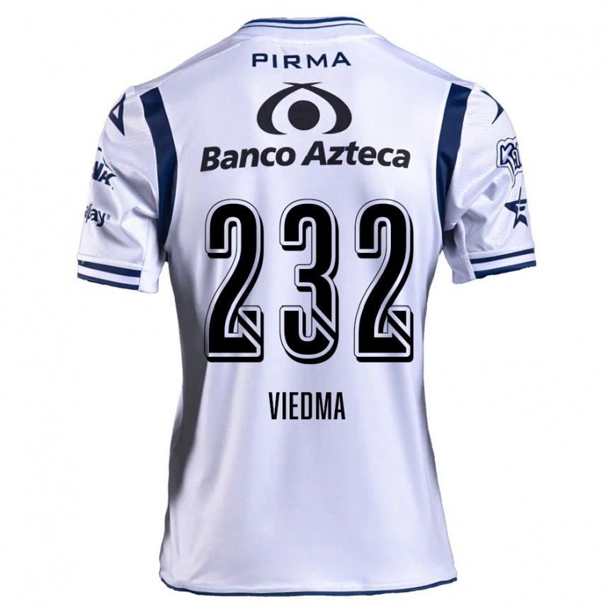 Kids Football Alvar Viedma #232 White Navy Blue Home Jersey 2024/25 T-Shirt Nz