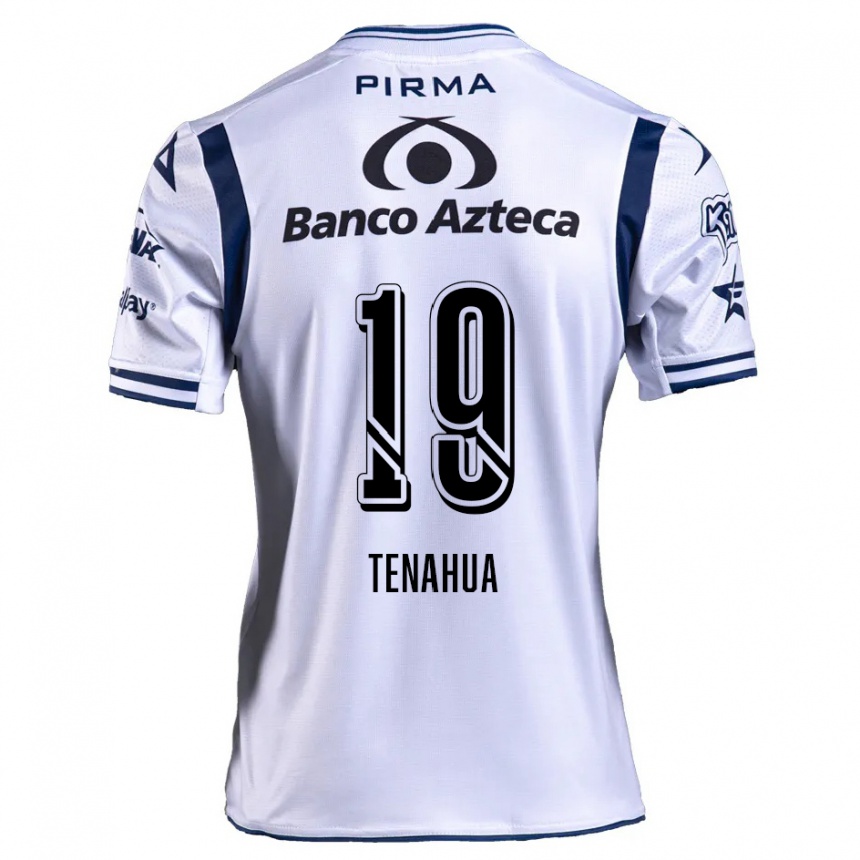 Kids Football Itzia Tenahua #19 White Navy Blue Home Jersey 2024/25 T-Shirt Nz