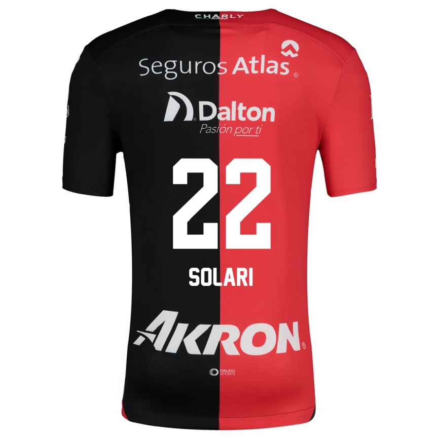 Kids Football Augusto Solari #22 Red Black Home Jersey 2024/25 T-Shirt Nz