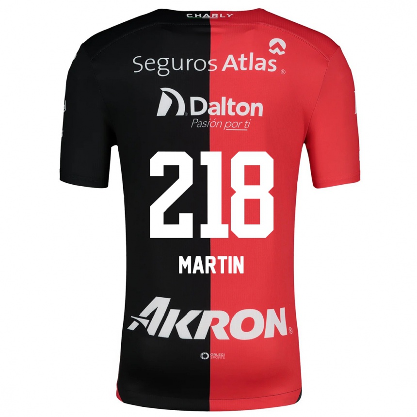 Kids Football Jorge San Martín #218 Red Black Home Jersey 2024/25 T-Shirt Nz