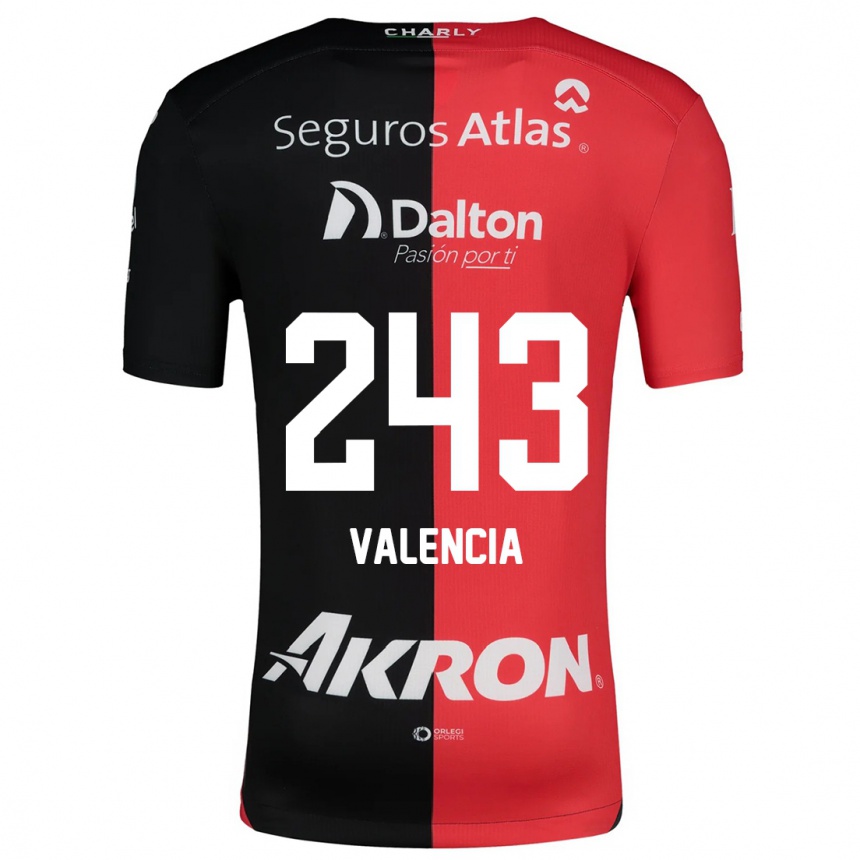 Kids Football Luis Valencia #243 Red Black Home Jersey 2024/25 T-Shirt Nz