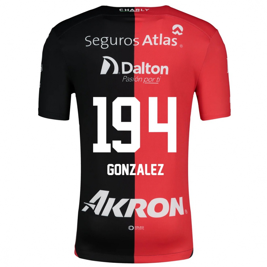 Kids Football Andrés González #194 Red Black Home Jersey 2024/25 T-Shirt Nz