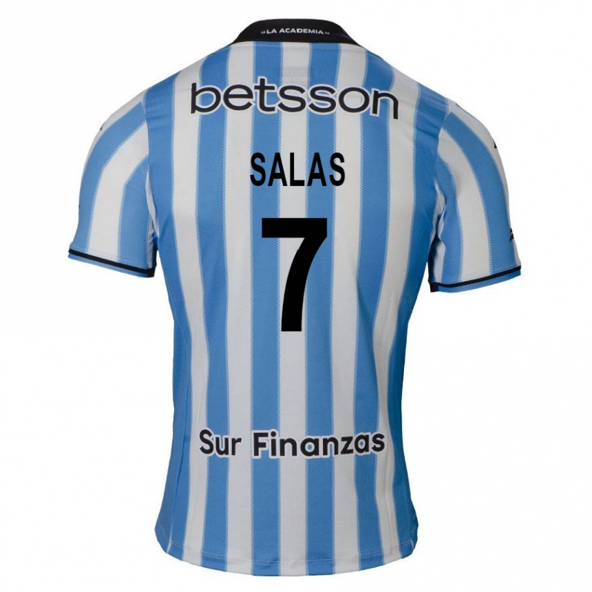 Kids Football Maximiliano Salas #7 Blue White Black Home Jersey 2024/25 T-Shirt Nz