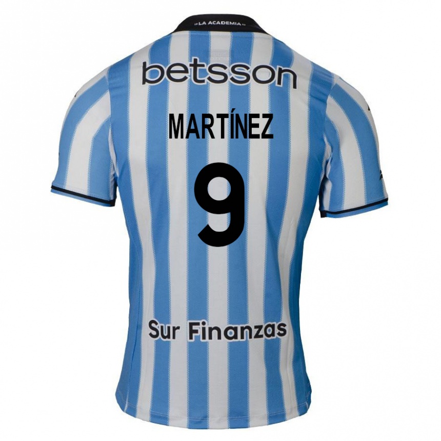 Kids Football Adrián Martínez #9 Blue White Black Home Jersey 2024/25 T-Shirt Nz