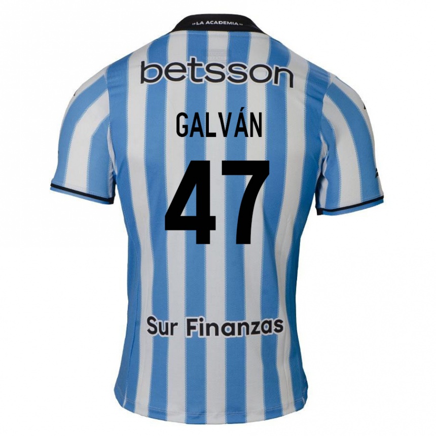 Kids Football Ignacio Galván #47 Blue White Black Home Jersey 2024/25 T-Shirt Nz