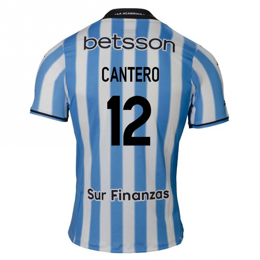 Kids Football Milton Cantero #12 Blue White Black Home Jersey 2024/25 T-Shirt Nz