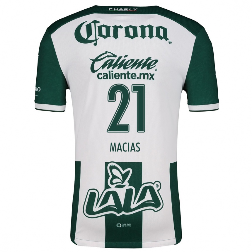 Kids Football José Juan Macías #21 Green White Home Jersey 2024/25 T-Shirt Nz